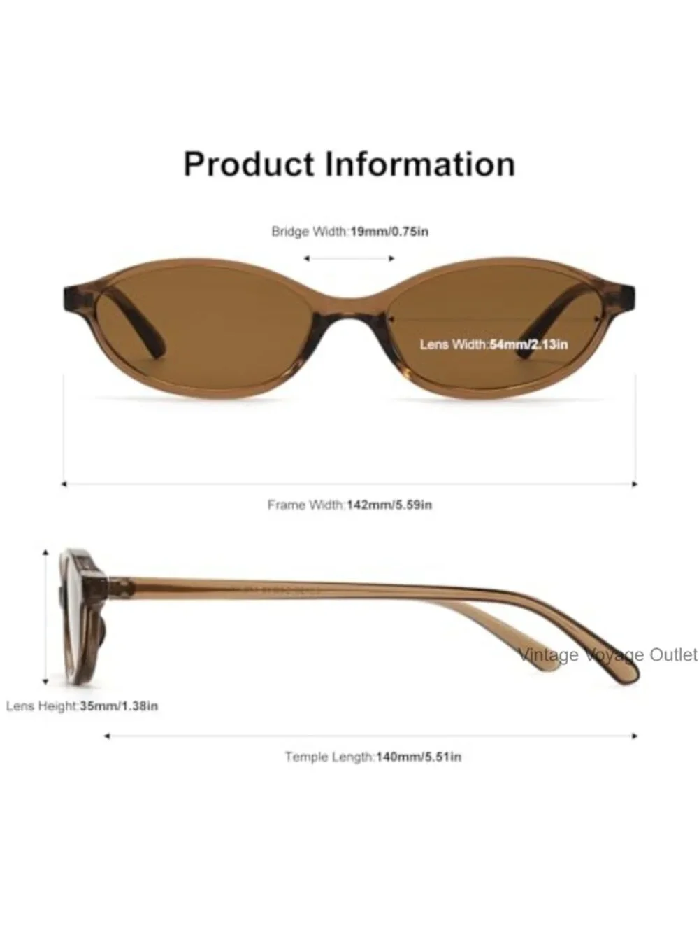 Retro Oval Cat Eye Sunglasses Women Small Y2K Narrow UV400 Protection 2 Pack